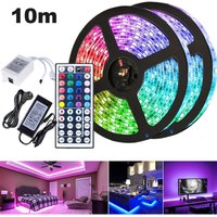 Swanew - 10M led Streifen set , rgb led Stripe 5050 smd, led Strip 30 LEDs, led Band Nicht wasserdicht(IP20), mit 44 Tasten Fernbedienung von SWANEW