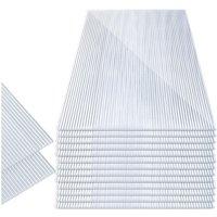 10x Doppelstegplatten 8mm Zuschneidbar 121x60,5cm Polycarbonat 7,3m² UV-beständig Klar Hohlkammerplatten Gewächshaus Platten Stegplatten - Swanew von SWANEW