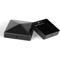 10x Pfostenkappe Zaunpfahl Abdeckung Pyramide Abdeckkappe für Pfosten 91x91mm Schwarz von SWANEW