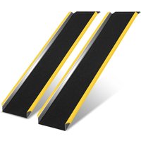 Swanew - 2X Auffahrrampe Rollstuhlrampe Verladerampe mit gelben Warnstreifen Hunderampe Auto Laderampe für Motorrad atv Quad 300kg Pro Stück Swanew - 2X Auffahrrampe Rollstuhlrampe Verladerampe mit gelben Warnstreifen Hunderampe Auto Laderampe für Motorrad atv Quad 300kg Pro Stück von SWANEW