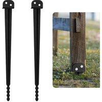 Swanew - 2x Pfostenträger Einschlaghülse Länge 500 mm Einschlagbodenhülse Pfostenträger für Vierkantholzpfosten von SWANEW