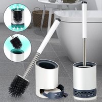 2x Silikon Toilettenbürste wc Bürste 2 in 1 Steril Klobürste Halter - Swanew von SWANEW