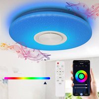 36W led Deckenleuchte mit Sternenhimmel-Effekt, Leuchte, Lautsprecher und Bluetooth-Musik für die Küche - rgb - Swanew von SWANEW