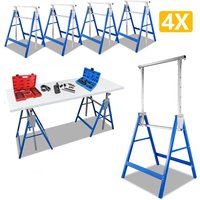 4x Geruestbock Stuetzbock Klappbock Boecke Geruestboecke Werkzeugbank 7-fach Hoehenverstellbar mit Abrutschsicherung 200kg Tragkraft - Swanew von SWANEW