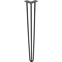 Swanew - 4x Hairpin Legs Möbelbeine Tischläufer schwarz Hairpin Legs 3 Bügel, für Esstisch 45cm von SWANEW