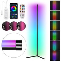 Swanew - 7W led Stehleuchte, rgb Stehlampe, Ecklampe, Dimmbar, Farbwechsel Eckleuchte, Wohnzimmer, mit Fernbedienung und APP-Steuerung, 156CM von SWANEW