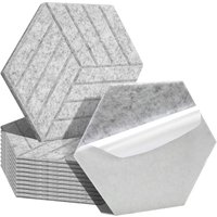 Swanew - Akustikplatten 12 stuks Hexagonal gestreift Hellgrau selbstklebend Schallschutzplatten Hohe Dichte Wandpaneel Swanew - Akustikplatten 12 stuks Hexagonal gestreift Hellgrau selbstklebend Schallschutzplatten Hohe Dichte Wandpaneel von SWANEW