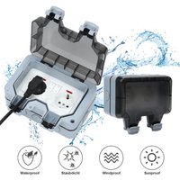 Außensteckdose IP66 Wandsteckdosen mit Schalter Gartensteckdose Wasserdicht Steckdose Outdoor Steckdose Aufputz- 1er - Swanew von SWANEW