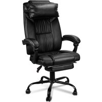 Bürostuhl Drehstuhl Chefsessel Home-Office Gaming-Stuhl mit Rollen und Armlehne Schreibtischstuhl Drehstuhl Mit Kopfkissen einklappbaren Füßen und von SWANEW