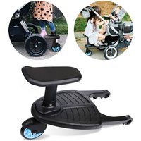 Swanew - Buggy Board Trittbrett Kinderroller mit Sitz für Kinderwagen Hilfspedal Maximale Belastung 25 kg von SWANEW