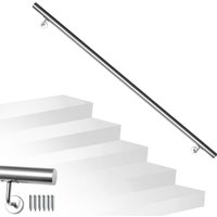Edelstahl Handlauf 50 - 200 cm Treppengeländer Innen &Außen Geländer Wandhandlauf für Treppe aus Edelstahlrohr V2A, Mit Montagematerial, Länge: 200 Edelstahl Handlauf 50 - 200 cm Treppengeländer Innen &Außen Geländer Wandhandlauf für Treppe aus Edelstahlrohr V2A, Mit Montagematerial, Länge: 200 von SWANEW