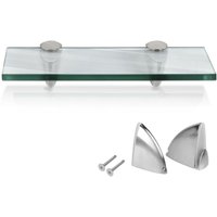 Swanew - Glasablage Klarglas Glänzend, aus rostfreiem Zinkdruckguss, Silber glänzend, Zinkdruckguss chrom, Glas Transparent 3010CM Swanew - Glasablage Klarglas Glänzend, aus rostfreiem Zinkdruckguss, Silber glänzend, Zinkdruckguss chrom, Glas Transparent 3010CM von SWANEW