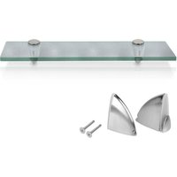 Swanew - Glasablage Milchglas Glänzend, aus rostfreiem Zinkdruckguss, Silber glänzend, Zinkdruckguss chrom, Glas satiniert 6010CM Swanew - Glasablage Milchglas Glänzend, aus rostfreiem Zinkdruckguss, Silber glänzend, Zinkdruckguss chrom, Glas satiniert 6010CM von SWANEW