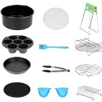 Swanew - Heißluftfritteuse Zubehör, 12 Stk Zubehörset für Fritteusen für für Luftfritteuse3.5QT-5.8QT von SWANEW