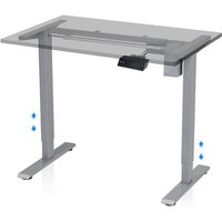 Swanew - Höhenverstellbarer Schreibtisch Arbeit & Bürotischgestell bis belastbar 80kg,Grau von SWANEW