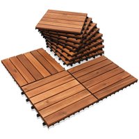 Holzfliesen 44 fliesen Terrassenfliesen 4㎡ Akazien bodenfliesen 30x30cm Klickfliese Bodenbelag Drainage wetterfest - Swanew von SWANEW