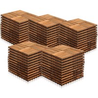 Holzfliesen Akazienholz Terrassenfliesen Klickfliesen 55x 5m² 30x30cm Garten Balkon Mosaik - Swanew von SWANEW