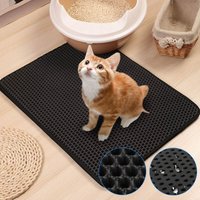 Katzenstreu Matte Katzenklo Matte Waben Ungiftig Wasserdicht Vorleger 78×60cm - Swanew von SWANEW