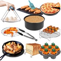 Luftfritteusen-Zubehör (12 Sets) -8 Zoll, das Luftfritteusen-Zubehör, geeignet für 4,0QT-8QT-Luftfritteusen aller Marken - Swanew von SWANEW