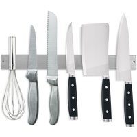 Magnetleiste 3x Küchen Messerhalter Messer blöcke Magnetleiste Werkzeughalter Edelstahl 40cm - Swanew von SWANEW