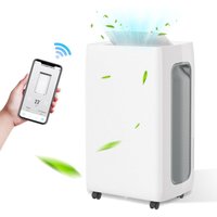 Swanew - Mobile Luftentfeuchter 26L/Tag WiFi mit 2 Geschwindigkeiten, Raumentfeuchter 43dB, Lufttrockner inkl. 4L Wassertank & 24H Timer Entfeuchter, von SWANEW