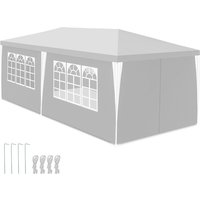 Swanew - Pavillon Stahlrohre – Terrassenpavillon, Raucherzelt und Partyzelt aus Stahlrohren für den Garten Weiß 3x6m von SWANEW