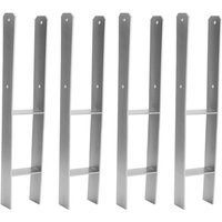 Swanew Pfostenanker H-Anker H-Pfostenanker Pfostenträger Pfostenhalter 101mm 4 Stück von HENGDA
