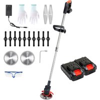 Swanew - Rasentrimmer Elektro Freischneider mit 2x 21V 1.5,0Ah& Ladegerät Einstellbarer Winkel Akku 18krpm Comfortcut von SWANEW