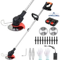 Rasentrimmer Elektro Freischneider mit 2x 21V 1.5,0Ah& Ladegerät Einstellbarer Winkel Akku 18krpm Comfortcut - Swanew Rasentrimmer Elektro Freischneider mit 2x 21V 1.5,0Ah& Ladegerät Einstellbarer Winkel Akku 18krpm Comfortcut - Swanew von SWANEW