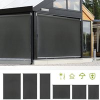 Swanew - Senkrechtmarkise 140 x 240cm Balkonmarkise Sonnenschutz, UV-bestaendige Vertikalmarkise, Windschut und Sichtschutz, aus Metall und Swanew - Senkrechtmarkise 140 x 240cm Balkonmarkise Sonnenschutz, UV-bestaendige Vertikalmarkise, Windschut und Sichtschutz, aus Metall und von SWANEW