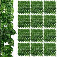 Swanew - Sichtschutzhecke Windschutz Efeu Sichtschutz Balkonverkleidung Blätterzaun,Wassermelonenblätter von SWANEW
