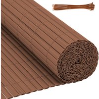 Swanew - Sichtschutzmatte pvc Sichtschutzzaun Braun Windschutz fur Garten Balkon und Terrasse 140x300cm von SWANEW