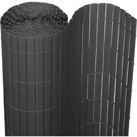 Sichtschutzmatte pvc Sichtschutzzaun Windschutz fur Garten Balkon und Terrasse, Anthrazit 140x600cm - Swanew von SWANEW