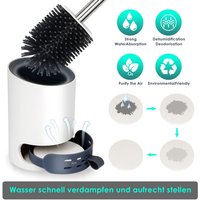 Swanew - Silikon Toilettenbuerste wc Buerste mit Klobuerste 2 in 1 Steril Wandmontage von SWANEW