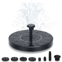 Solar Springbrunnenpumpe 1.5W Solarpumpe Fontäne Solar Teichpumpe mit 6 Fontänenstilen Solar-Wasserpumpe Solarbrunnen Schwarz für Garten Outdoor von SWANEW