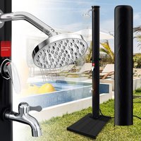 Solardusche Gartendusche Wasserhahn Camping Pooldusche Solar Außendusche 20L (Ohne Schutzabdeckung、mit Bodenelement) - Swanew von SWANEW