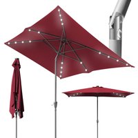 Sonnenschirme Balkonschirm 210 x 140 cm Rechteckig Kippbar Höhenverstellbar mit Kurbel,Rot - Swanew von SWANEW
