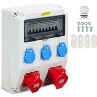 Swanew - Stromverteiler Baustromverteiler Verteiler Wandverteiler cee Kraftstrom Steckdose IP44 für Baustelle 1X32A 1X16A 3x230V mit ls Swanew - Stromverteiler Baustromverteiler Verteiler Wandverteiler cee Kraftstrom Steckdose IP44 für Baustelle 1X32A 1X16A 3x230V mit ls von SWANEW