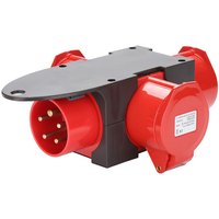 Swanew - Stromverteiler Verteiler Baustromverteiler cee 16A 400V - 3 x 16 a mit Sicherheitsklappdeckeln für Baustelle von SWANEW
