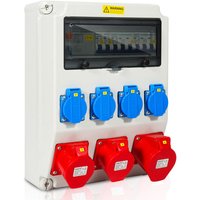 Swanew - Stromverteiler Wandverteiler mit Leitungsschutzschalter und fi 1X32A 2X16A 4x230V cee Swanew - Stromverteiler Wandverteiler mit Leitungsschutzschalter und fi 1X32A 2X16A 4x230V cee von SWANEW