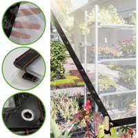 Swanew - Transparente Plane wasserdicht, Verschiedene Größen, Abdeckplane mit Ösen für den Garten, frostsicher, regenfest, pe - 300 × 600 cm von SWANEW