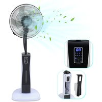 Swanew - Ventilator 75W Standventilator 3 Geschwindigkeitsstufen Bodenventilator Windmaschine 7.5h Timer mit Fernbedienung von SWANEW