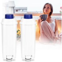 Swanew - DeLonghi DLSC002 Wasserfilter,2er Set, Aktivkohlekartusche Wasserfilter kompatibel mit ecam, esam, ETAMKaffeemaschinen. von SWANEW
