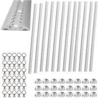 Zurrschienen Airlineschiene 8×1M, Transportsicherung, Light Aluschiene, mit Zurröse, Ladungssicherung Set von SWANEW