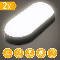 Swanew - led Feuchtraumleuchte Deckenleuchten IP54 Wasserdicht Garage Lampe Keller Wasserdicht 15W 2x von SWANEW