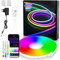 Swanew - neon led Streifen Dimmbar 5M, rgbic Neon led Strip, App Steuerung und Fernbedienung Timer Musik Sync, mit Alexa und Google Assistant Innen Swanew - neon led Streifen Dimmbar 5M, rgbic Neon led Strip, App Steuerung und Fernbedienung Timer Musik Sync, mit Alexa und Google Assistant Innen von SWANEW