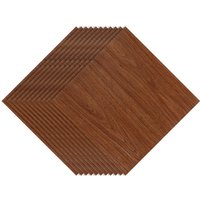 Swanew - pvc Bodenbelag - Selbstklebende Fliesen - Betoneffekt - 30 cm x 30 cm x 1,5 mm - Dicke 1,5 mm - Holzfarbe -ca.5m² / 55 Fliesen von SWANEW