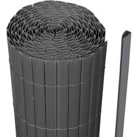 Swanew - pvc Sichtschutzmatte Sichtschutzzaun Sichtschutz Zaun Balkon Windschutz, anthrazit,80 x 400 cm von SWANEW