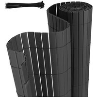 Swanew - pvc Sichtschutzmatte Sichtschutzzaun Sichtschutz für Zaun Garten Wetterfest Grau 80x500cm von SWANEW