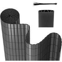 Swanew - pvc Sichtschutzzaun Sichtschutzmatte Gartenzaun Sichtschutz Windschutz für Balkon &Terrasse, Grau 80x400cm Swanew - pvc Sichtschutzzaun Sichtschutzmatte Gartenzaun Sichtschutz Windschutz für Balkon &Terrasse, Grau 80x400cm von SWANEW